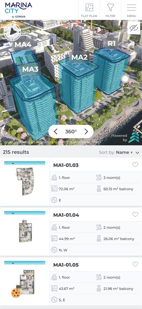 Marina City on a smartphone